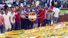 স্বাধীনতা দিবসে সিলেট জেলা ও মহানগর তাঁতী লীগের শ্রদ্ধাঞ্জলি অর্পণ